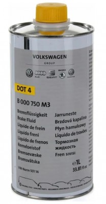 Жидкость тормозная DOT-4 1л VW OE B 000 750 M3 VAG