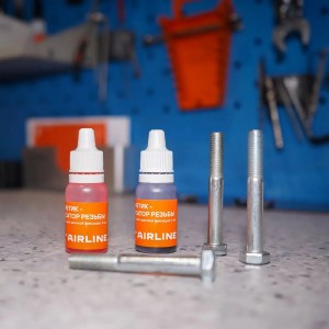 Герметик-фиксатор резьбы, неразъемный, термостойкий +250 С, 6 мл. AG-AF-03 AGAF03 AIRLINE