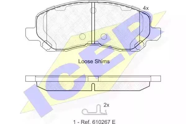 181806 колодки дисковые передние !\ Mitsubishi Eclipse 01># 181806 ICER