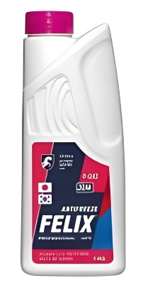 Антифриз готовый лобридный розовый JDM G12++ 1кг 430206401 FELIX