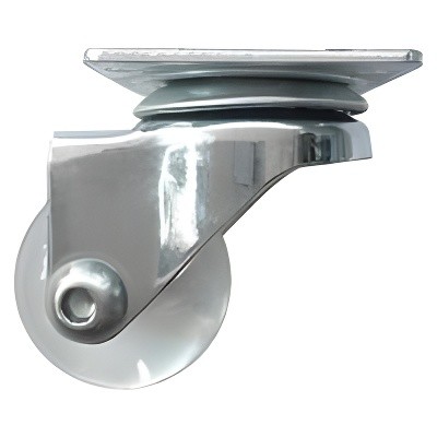 Колесо для тележки d=35мм 20кг платф. поворотное полиуретан прозрачный СИБРТЕХ 68731 SIBRTEC