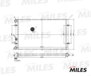 Радиатор (механическая сборка) VAG G4 1.6/1.8/1.9TD A/T 97-06) (NISSENS 652011)  ACRM016 MILES