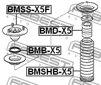 BMW X5 E53 (2000-2007) 250 x 84 x 69 BMSHB-X5 FEBEST