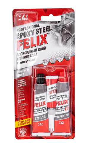 Клей эпоксидный "FELIX" (34 г) (для металла) 411040063 FELIX