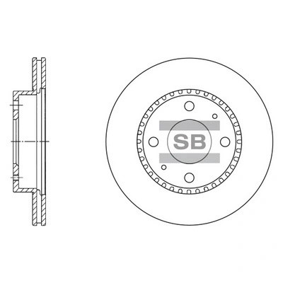 Диск тормознойNissan Almera 1.4 95-00 SD4205 SD4205 SANGSIN