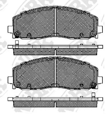 Колодки тормозные CHRYSLER Voyager (11-) передние (4шт.) NIBK PN53003 NIBK