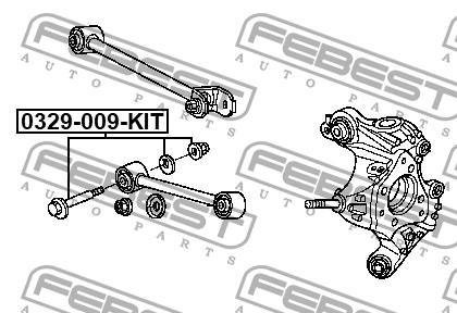 HONDA ACCORD VIII (2008-2013) БОЛТ+ГАЙКА+ШАЙБА 0329-009-KIT FEBEST