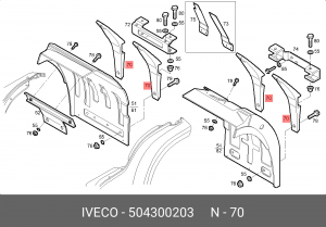 кронштейн крыла!\ Iveco Eurocargo 504300203 IVECO