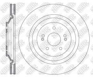 Диск тормозной JETOUR Dashing (22-) передний (1шт.) NIBK RN2580 NIBK