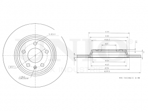 Диск тормозной задний BRD-20246 UNIO