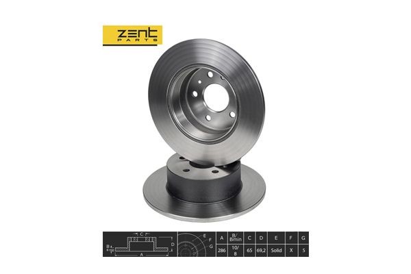 диск тормозной задний! Opel Vectra, Saab 900 1.6-1.7TD 99> Z06077 ZENTPARTS