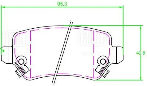 Колодки тормозные дисковые задниe PF2333 TRIALLI