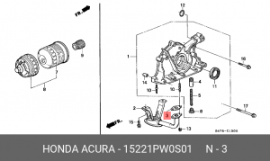 ПРОКЛАДКА 15221PW0S01 15221PW0S01 HONDA