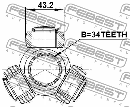 Трипоид AUDI A3/A3 Sportback (8P) 2003-2013 1716-A4 1716-A4 FEBEST