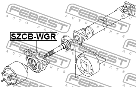 Подшипник подвесной SUZUKI IGNIS RG413/RG415 2003-2008 SZCB-WGR SZCB-WGR FEBEST