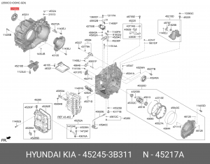 Сальник привода HYUNDAI i40 (11-) АКПП правый OE 452453B311 HYUNDAI KIA