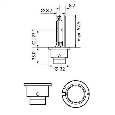 Лампа ксеноновая D4S 35W P32d-5 4600K PHILIPS 42402VIC1 PHILIPS