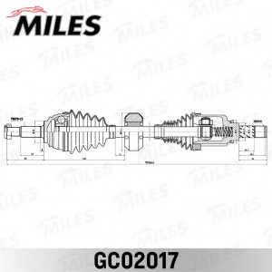 Привод в сборе правый LADA X-RAY 15- (дв.21129/КПП Renault JR5) GC02017 GC02017 MILES