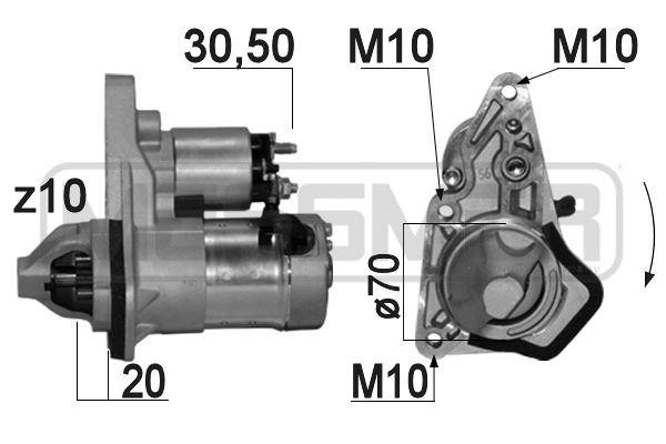 Стартер NISSAN MICRA/NOTE/QASHQAI 1.6 1kw 220846 220846 ERA