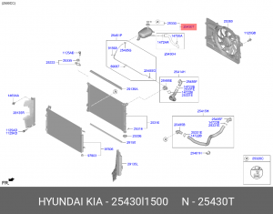 Бачок расширительный KIA K5 (20-) OE 25430L1500 HYUNDAI KIA