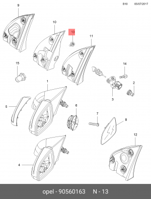 Пистон OPEL Astra G OE 90560163 GENERAL MOTORS