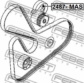 Ролик натяжной RENAULT TRAFIC (FL) 2001-2014 2487-MAS 2487-MAS FEBEST