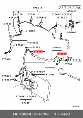УПЛОТНИТЕЛЬ ТРУБОПРОВОДА КОНДИЦИОНЕРА MR117055 MR117055 MITSUBISHI
