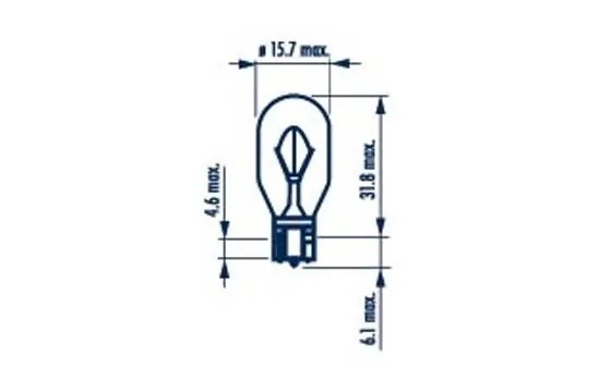 лампа 12V W16W 16W W2.1x9.5d бесцокольная N-17631 NARVA 176313000 NARVA