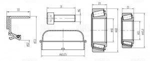 Подшипник ступицы Mercedes CLS (C219) (04-) перед. (кмпл:подш.2шт./крышка/болт/с CS 1587 TRIALLI