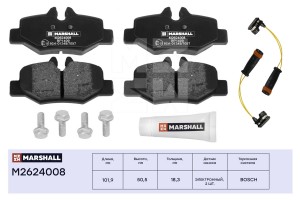 Торм. колодки дисковые задн. MB Viano 03-  Vito II W639 03- M2624008 M2624008 MARSHALL