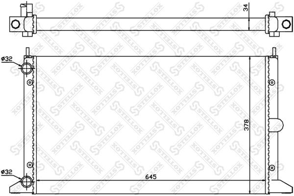 радиатор системы охлаждения!\ Ford Galaxy 2.0i 95> 10-25243-SX STELLOX