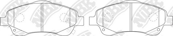 Колодки тормозные передние TOYOTA AVENSIS 03/COROLLA VERSO 1.8/2.0D/2.2D PN1233 PN1233 NIBK