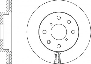 Диск тормозной HONDA Prelude (00-) передний (1шт.) NIBK RN1093 NIBK