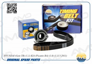 Комплект ГРМ (ремень ГРМ +ролик) HYUNDAI Getz TB, 1,1, KIA Picanto BA, 1,0, 1,1, AMD.KITBR2 AMD