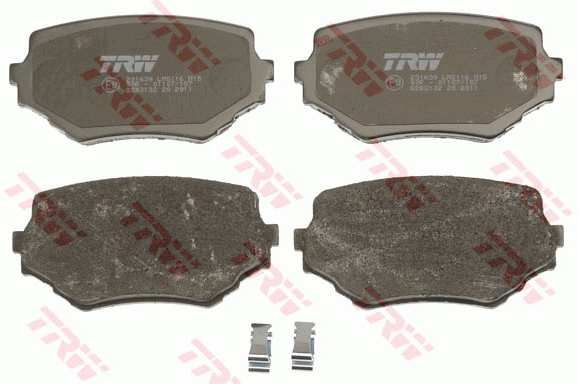 Колодки тормозные SUZUKI Grand Vitara (-98) передние (4шт.) TRW GDB3132 TRW