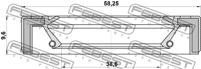 Сальник привода SUZUKI SX4, SWIFT IV, LIANA 95GAY-40581010X 95GAY-40581010X FEBEST