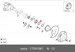ПРОКЛАДКА O-RING 17291081 IVECO