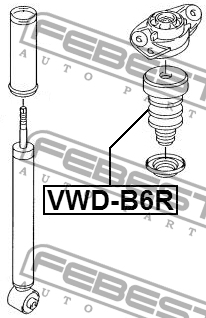 Отбойник амортизатора VWD-B6R VWD-B6R FEBEST