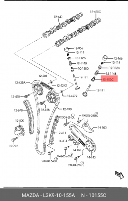 Маслосъемный колпачок L3K910155A L3K9-10-155A MAZDA