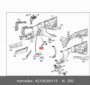 MERCEDES BENZ W210 E-KLASSE (1995-2000) A 210 626 01 19 MERCEDES BENZ