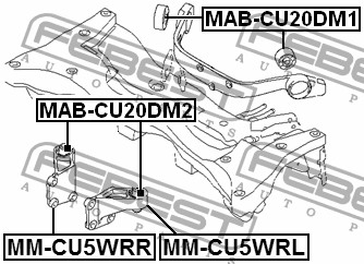 Опора дифференциала MAB-CU20DM2 MAB-CU20DM2 FEBEST