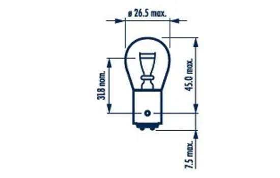 Лампа 12V P21/5W BAY15d NARVA 179163000 NARVA