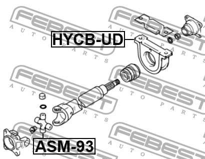 Подшипник подвесной HYUNDAI HD45/HD65/HD72/HD78 04EM 2004- HYCB-UD HYCB-UD FEBEST