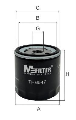 фильтр масляный!\ Ford Mondeo III 1.8 16V/2.0 16V 02>, Mazda 3 2.0 03> TF6547 MFILTER AUTOMOTIVE FILTERS