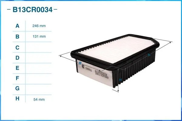 Фильтр воздушный B13CR0034 B13CR0034 CWORKS