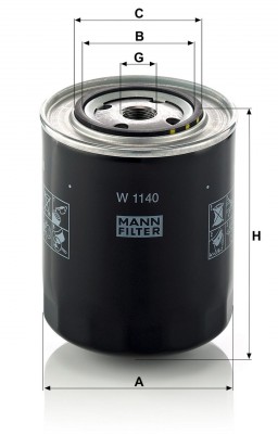 Фильтр масляный W1140 W 1140 MANN FILTER