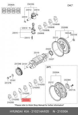 вкладыши упорные!\ Hyundai D4СB 09> 210214A920 HYUNDAI