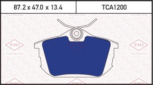 колодки дисковые з.!\ Volvo S40/V40 all 95-03, Proton Waja/Impian 1.6 00> TCA1200 TATSUMI