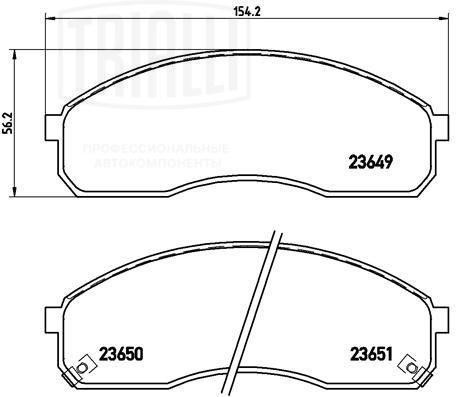 Колодки торм. для а,м Kia Carnival 98- диск. перед. PF 4244 PF4244 TRIALLI