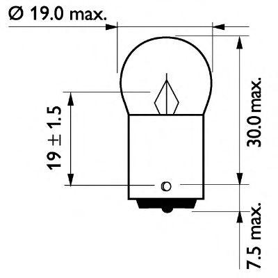Лампа 24V R10W BA15s блистер (2шт.) PHILIPS 13814B2 PHILIPS